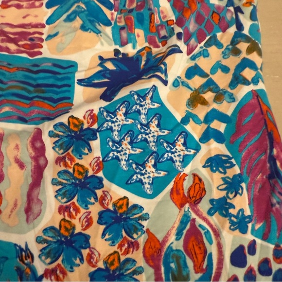 Aryeh Colorful Abstract Midi Dress Vacation Cruise - Picture 6 of 8